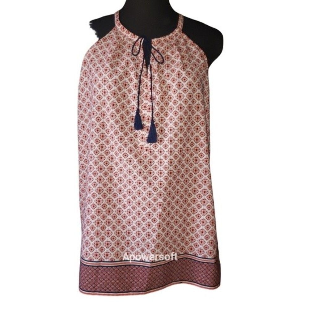 SALE Sleeveless Halter Boho Top (0335)